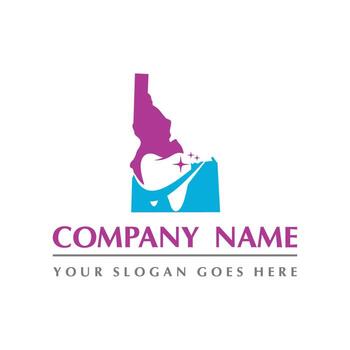 vector dental, logotipo abstracto dental de idaho