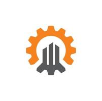 logotipo de ingeniería, logotipo de la industria de la fábrica vector