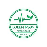 nature pulse logo , pharmacy logo vector