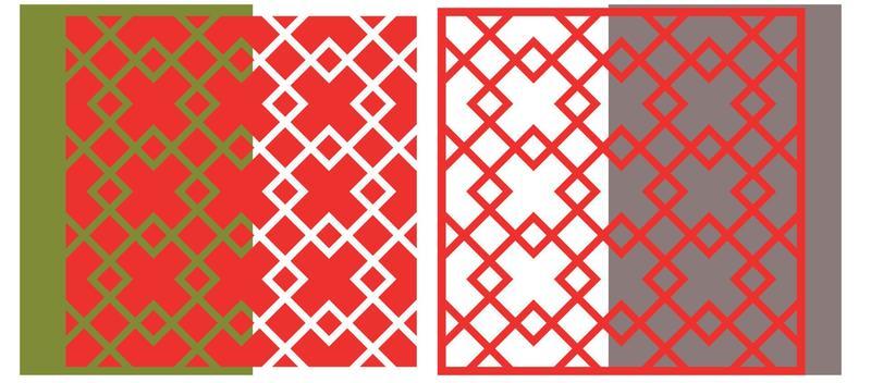 Laser cut panel. Abstract geometric pattern with lines, rhombuses, squares.engraving, paper cut. Stencil lattice ornaments.Door Cnc design .