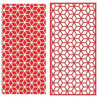 Laser cut panel. Abstract geometric pattern with lines, rhombuses, squares.engraving, paper cut. Stencil lattice ornaments.Door Cnc design . vector