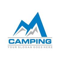 vector de camping, vector de logotipo de aventura