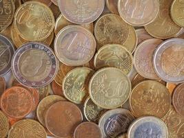 Euro coins background photo