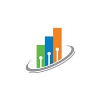 financial accounting logo , finance tech logo vector