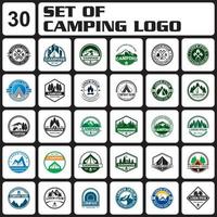 a set of camping logo , a set of adventure logo vector