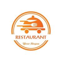 logotipo de entrega, vector de logotipo de restaurante