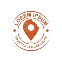 pin food logo , restaurant logo vector