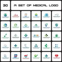 A Set Of Medical Logo , A Set Of Pharmacy Logo vector