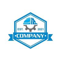 logotipo de la industria de la ingeniería, logotipo industrial vector