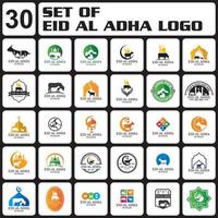 a set of al adha logo , a set of islamic logo vector