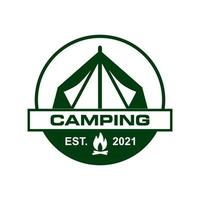 logotipo de camping, vector de logotipo de aventura