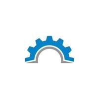 vector de ingeniería abstracta, logotipo de la industria