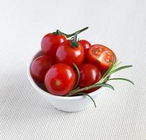Fresh cherry tomatoes photo