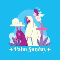 Palm Sunday History vector