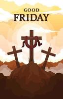 Holy Week, Good Friday Concept Draw vector