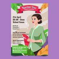 Kartini Fashion Week Poster vector