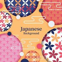 Abstract Pattern Japanese Background Template vector