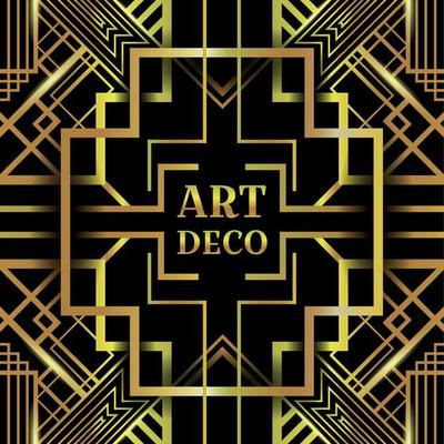 Abstract Art Deco Background Template