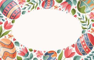 Easter Day Doodle Element Background vector