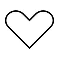 Flat Simple White Heart icon-1 vector