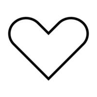 Flat Simple White Heart icon-1 vector