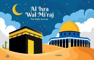Celebrating Isra Miraj the Night Journey Background
