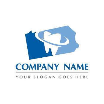 vector dental, logotipo abstracto dental de Pensilvania
