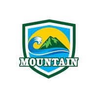 logotipo de montaña, vector de logotipo de naturaleza