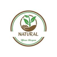 logotipo de agricultura, vector de logotipo natural