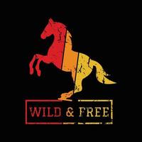 Horse Vintage T Shirt Design vector