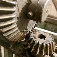 Large gear wheel mechanism, cogwheels in style steampunk photo