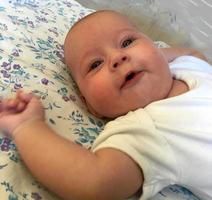 Beautiful baby boy with child face posing photographer photo