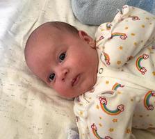 Beautiful baby boy with child face posing photographer photo