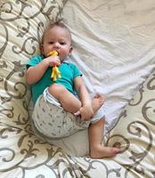 Beautiful baby boy with child face posing photographer photo