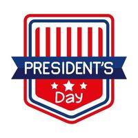 presidents day shield vector
