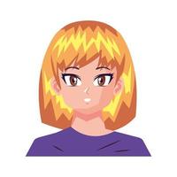 girl with blond hair vector