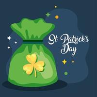 st patricks day bag vector