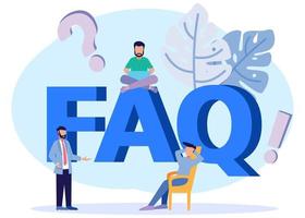 Illustration vector graphic cartoon character of questions and answers business