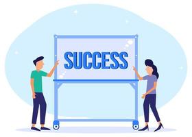 Illustration vector graphic cartoon character of success