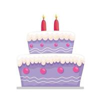 pastel de cumpleaños delicioso vector