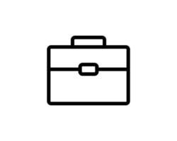 Portfolio vector icon isolated on white in flat style. Case symbol. Briefcase illustration