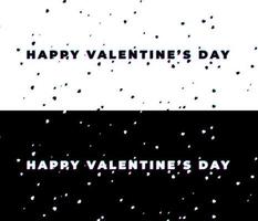 Vector black glitch icon, valentine's day banner with a glitch effect. Modern, distorted and futuristic style. For the design of business cards, holiday invitations, booklet, cards for Valentine's Day