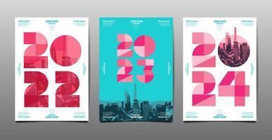 annual report 2022,2023 , 2024 , template layout design, cover book. vector