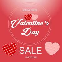 Valentines Day Sale, Discount Card vector