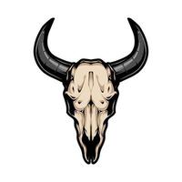 The Horned Bull Skull Vector Artwork