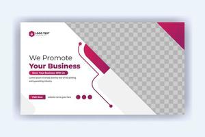 Creative corporate social media cover, web banner, and video thumbnail template vector