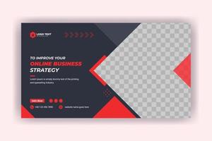 Creative corporate social media cover, web banner, and video thumbnail template vector