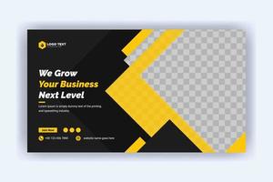 Creative corporate social media cover, web banner, and video thumbnail template vector