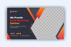 Creative corporate social media cover, web banner, and video thumbnail template vector