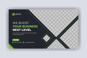 Creative corporate social media cover, web banner, and video thumbnail template vector